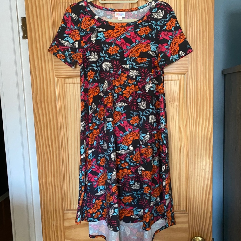 High/low multicolored Carly dress
